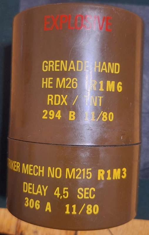 SADF - EMPTY STORAGE CONTAINER FOR A M26 GRENADE