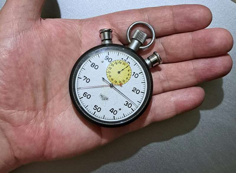 1971 Vintage Heuer Ref.570 58,5mm Leonidas Rattrapante Stopwatch Steve McQueen's "Le Mans" Movie