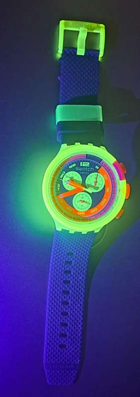 Gorgeous Retro Unisex Swatch - Neon Watch - Near Mint!