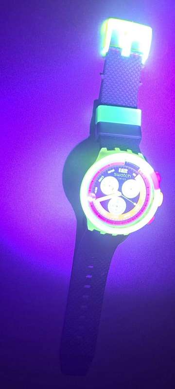 Gorgeous Retro Unisex Swatch - Neon Watch - Near Mint!