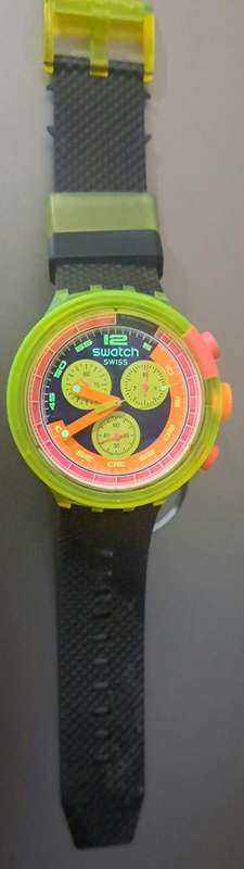 Gorgeous Retro Unisex Swatch - Neon Watch - Near Mint!
