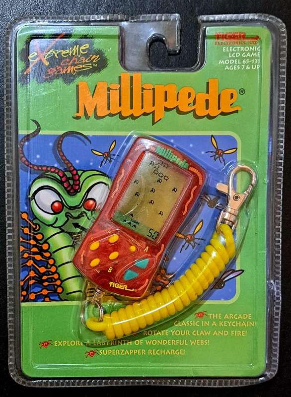 Sealed - 1998 Tiger Electronics - Millipede Atari - Arcade Classic on Keyring - Gorgeous!