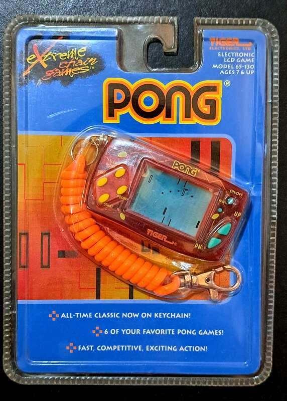 Sealed - 1998 Tiger Electronics - PONG! Atari - Arcade Classic on Keyring - Gorgeous!