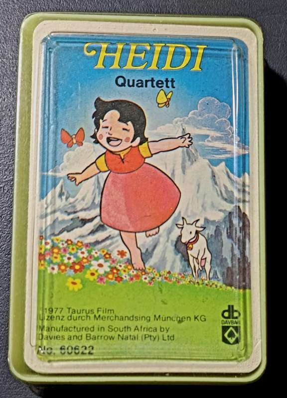 *Rare 1979 S.A. Print- Davbar - Heidi Quartett Cards, Mint Complete - In Afrikaans & English!!
