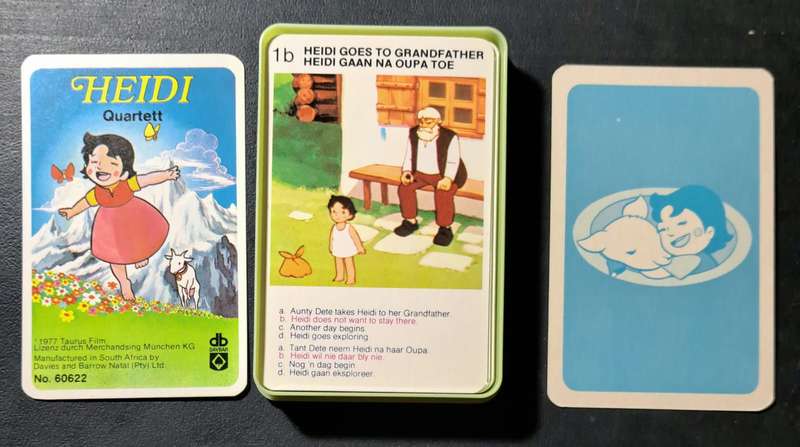 *Rare 1979 S.A. Print- Davbar - Heidi Quartett Cards, Mint Complete - In Afrikaans & English!!