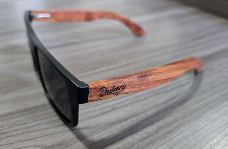 Dubery High Quality Polarized Sunglasses Black - Wooden