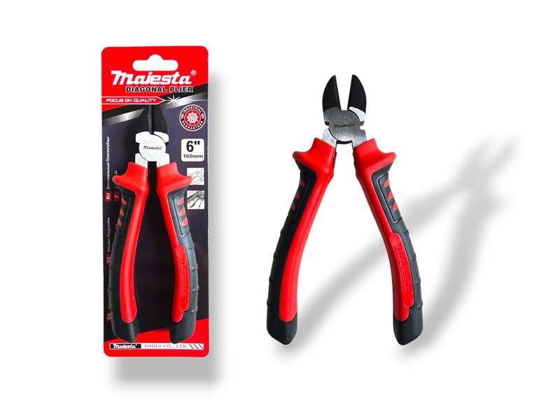 Quality Tools - Side Cutters 160mm Rubber Grip - Drop Forged Carbon Steel - Majesta