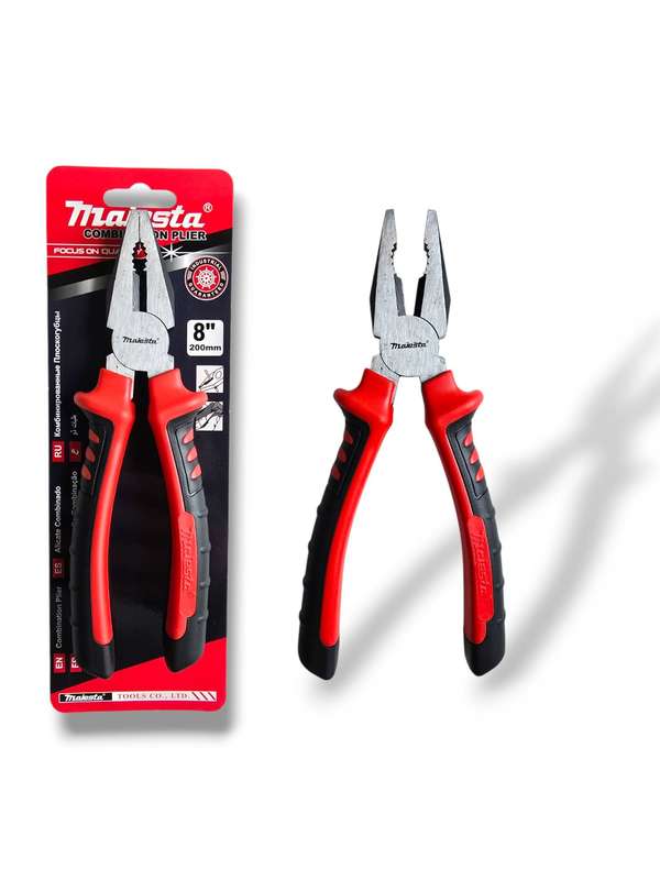 Quality Tools - Combination Pliers 160mm Rubber Grip - Drop Forged Carbon Steel - Majesta
