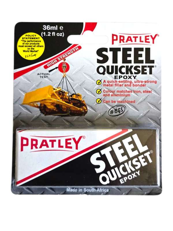 PRATLEY - Quickset Steel Epoxy 36ml