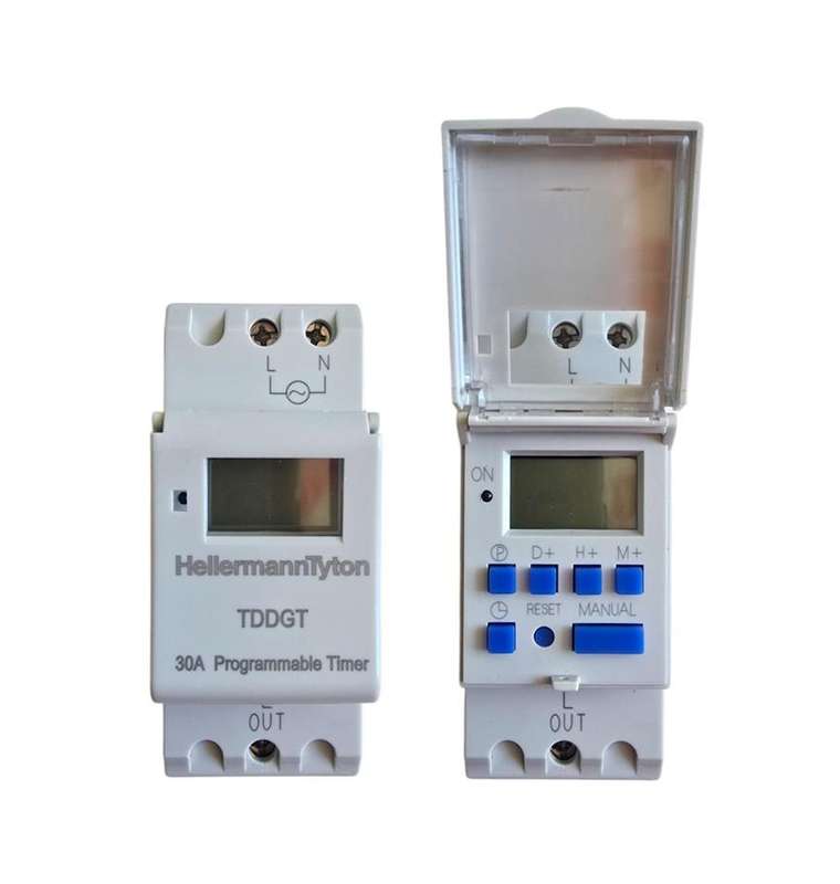 HellermannTyton - Programmable Pool / Geyser Timer 7 Day Cycle 30A