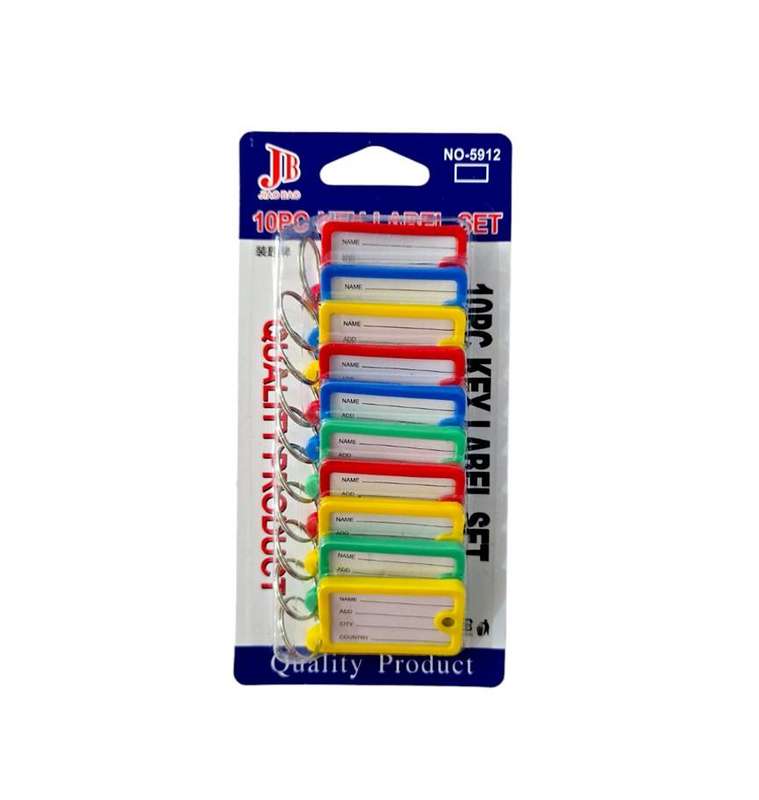 Colour Key Tags - 10 Tags Per Pack