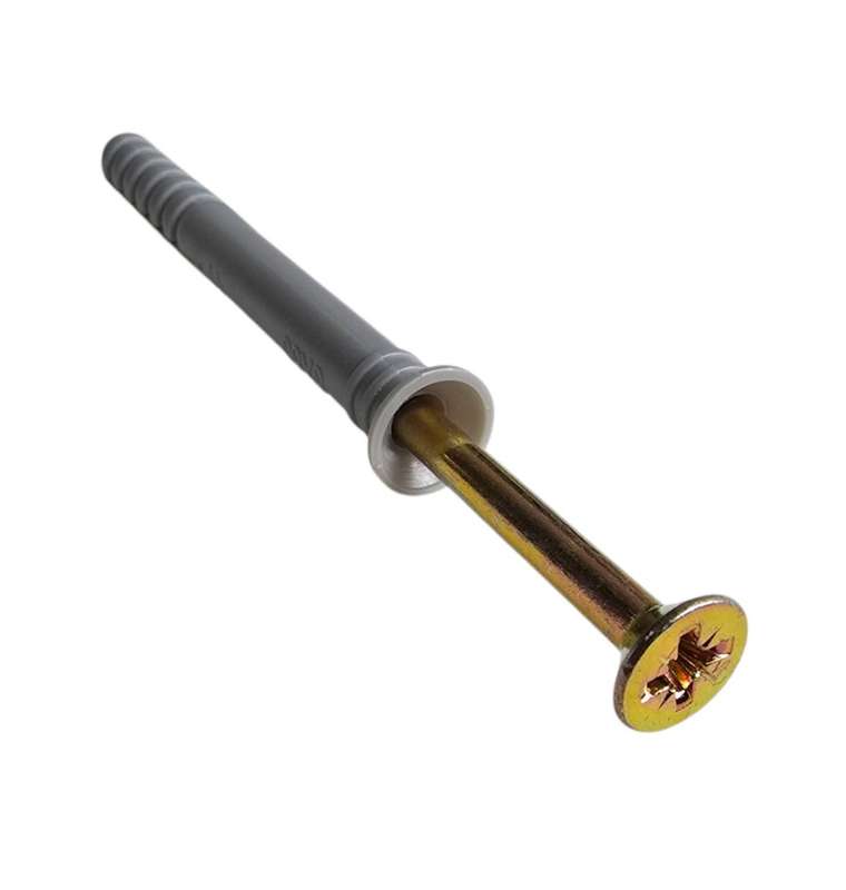 Nail-In Anchor (Wall Plug & Screw) 8x80mm Bulk Pack of 50