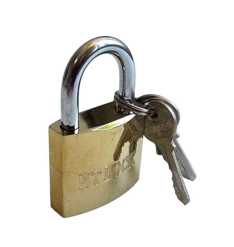 Quality NT Brass Padlock 38mm - 3 Keys (Boxed)