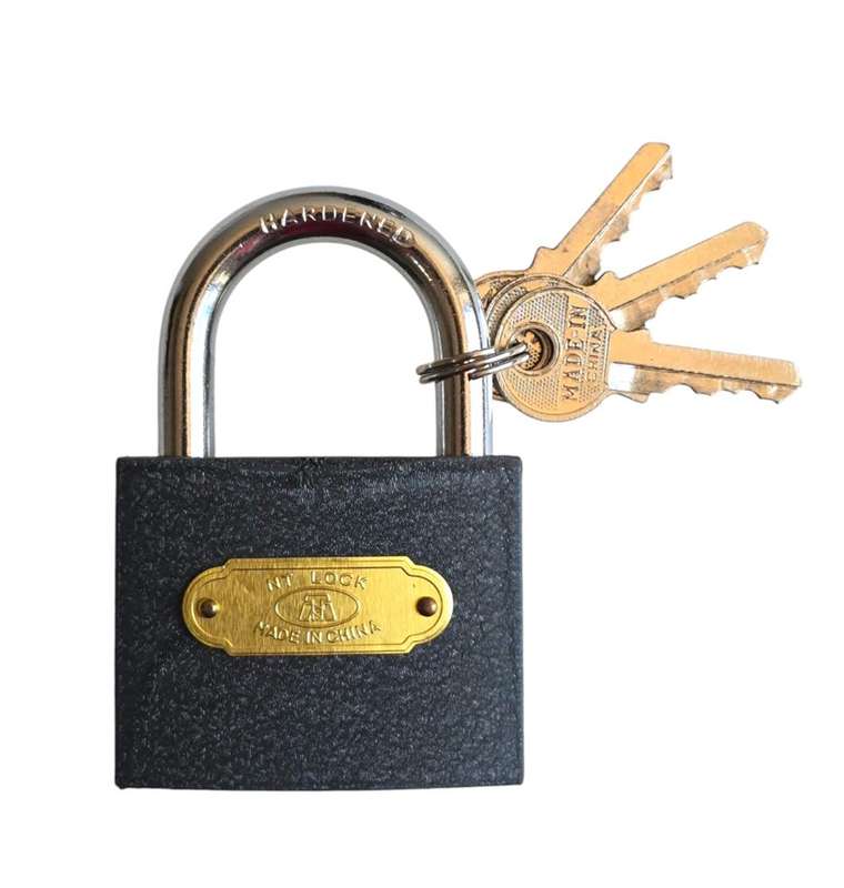Quality NT Iron Padlock 63mm - 3 Keys (Boxed)