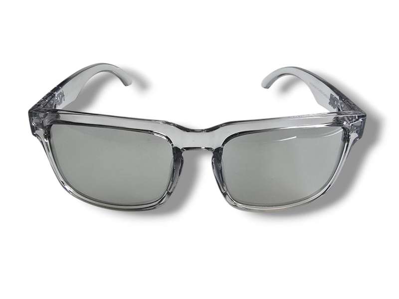 Kdeam High Quality Polarized Classic Square Sunglasses - Ice Clear Frame (Clear Tinted Lenses)