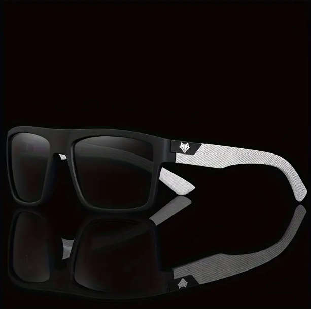 (LAST PAIR) SEPFOX Polarized Sunglasses - Black Frame Grey Temples - Black Polarized Lenses