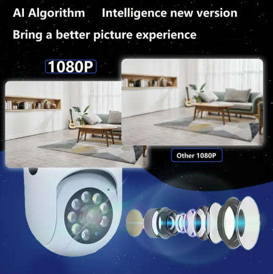 HD Smart PTZ Security Camera with Wireless WiFi, Night Vision, Motion Detection - App Control
