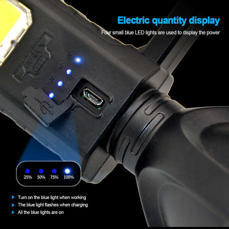Multi-Functional 4 MODE Glare Pistol light With tripod - USB & Solar Charged