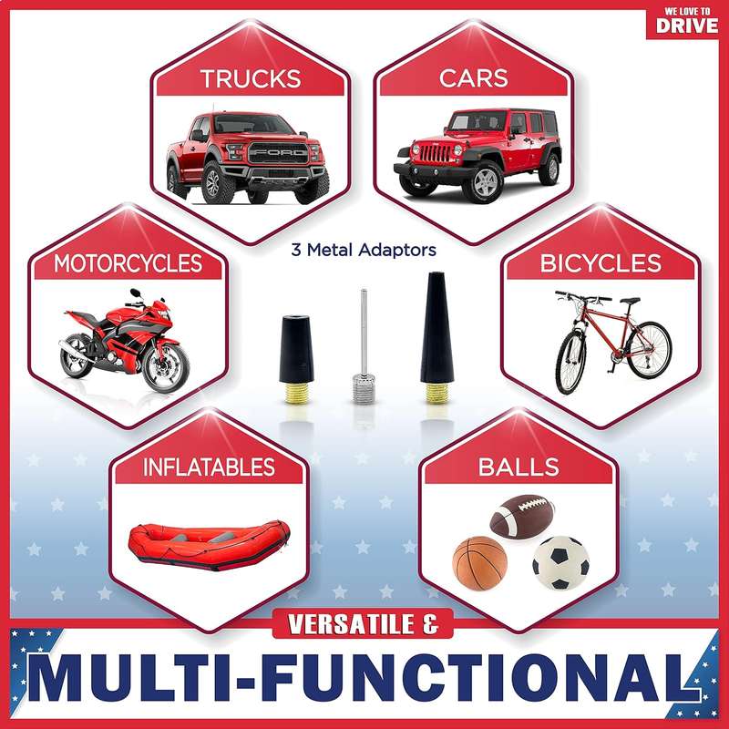 Heavy duty 12V Air Compressor with Tyre repair tool kit
