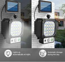 Outdoor Solar Wall Motion Sensor LED Spotlight with Panel - NO ELECTRICITY NEEDED!