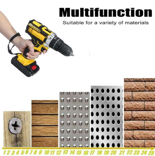 25 in 1 Cordless Rechargeable Drill Set