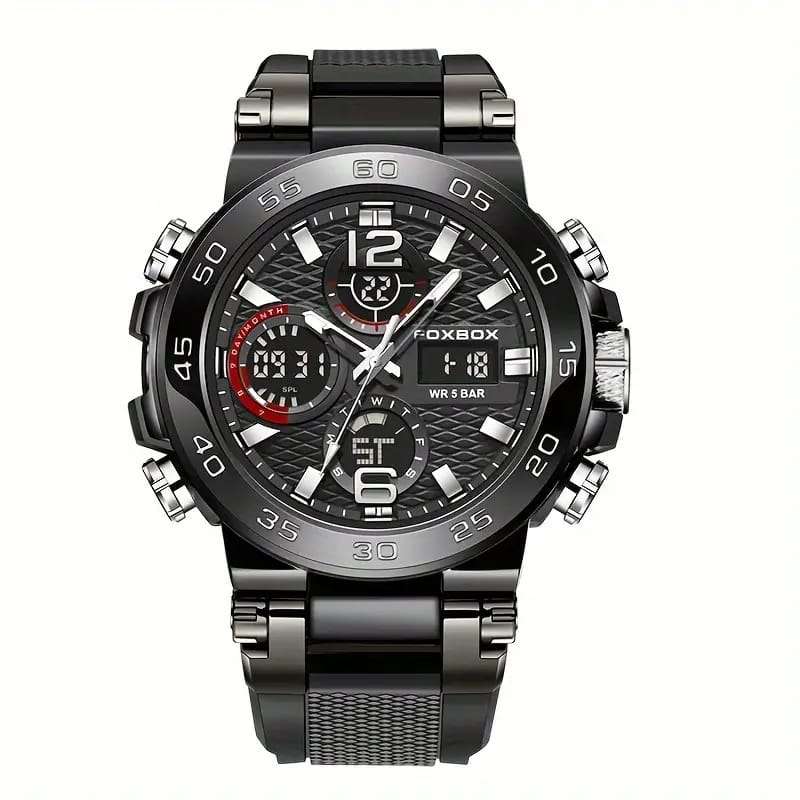 LIGE FOXBOX - Watch For Men With Luminous Button Feature and Dual Display