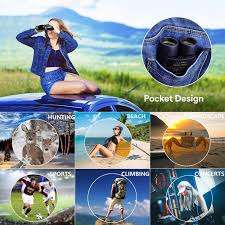 30x60 Compact Pocket Size Binoculars with Night Vision and Powerful Folding Telescope