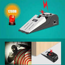 COMBO:  1 x110dcb Kinbar security alarm padlock with 2 x Anti-theft Alarm doorstoppers
