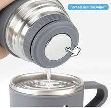 Stainless Steel Vacuum Flask Set with 3 Mugs