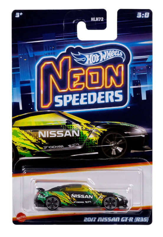 Hot Wheels - Neon Speeders 3:8 - 2017 Nissan GT-R (R35)