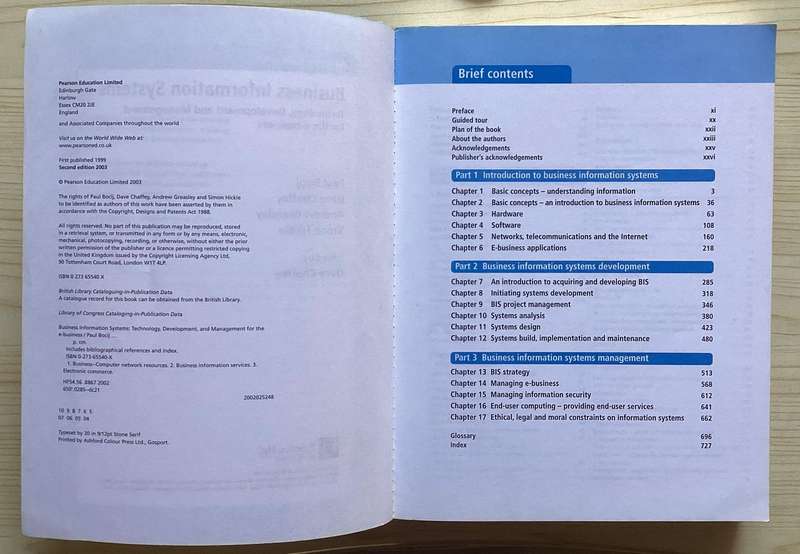 Business Information Systems : Technology, Development & Management by Bocij et al.  (2nd Ed.)