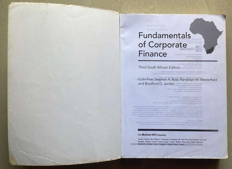Fundamentals of Corporate Finance by Firer et al. (Paperback, 3rd SA Edition)