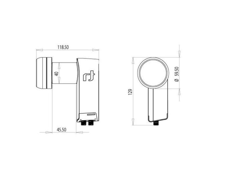 Inverto RED extend Twin Long-Neck 40 mm LNB