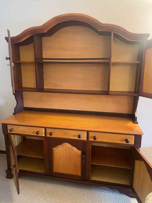 Yellowwood and Imbuia Display Cabinet