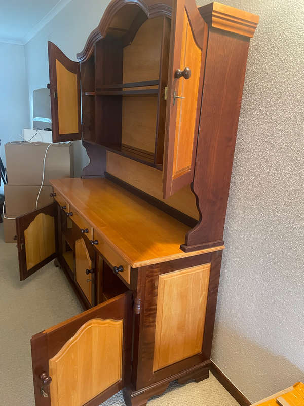 Yellowwood and Imbuia Display Cabinet