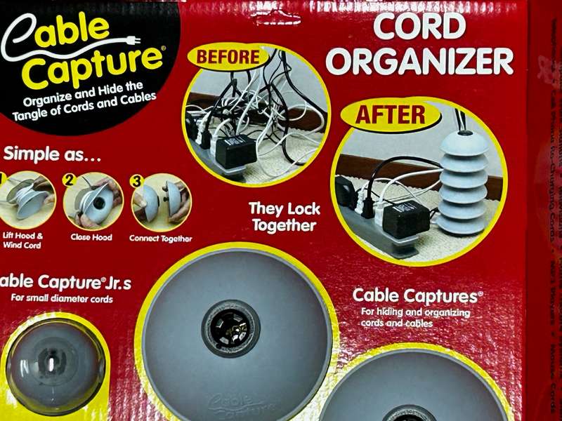 Cable Capture Cord Organizer