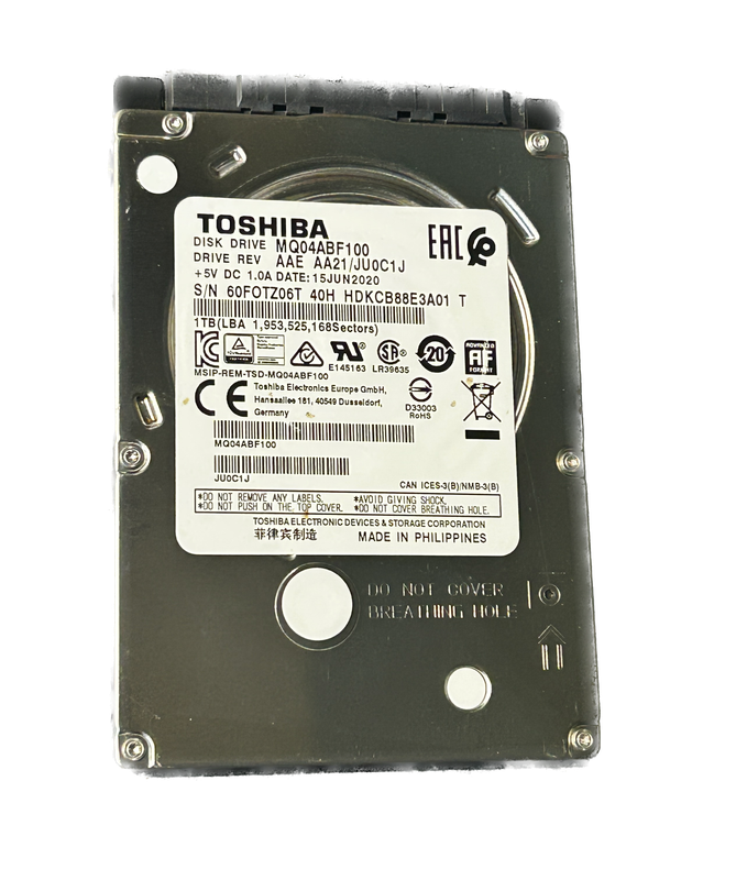Toshiba 1TB Laptop HDD *ONLY 2 DAYS POWER ON TIME*