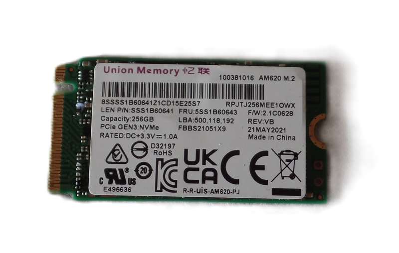 Union Memory 256GB M.2 2242 PCIe SSD