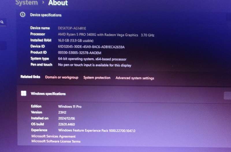 HP EliteDesk 705 G5 AMD Ryzen 5 Pro 3400 512GB SSD 16GB RAM Mini PC