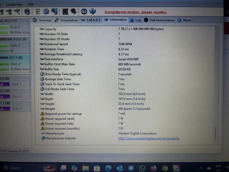 WD Blue 1TB Desktop HDD