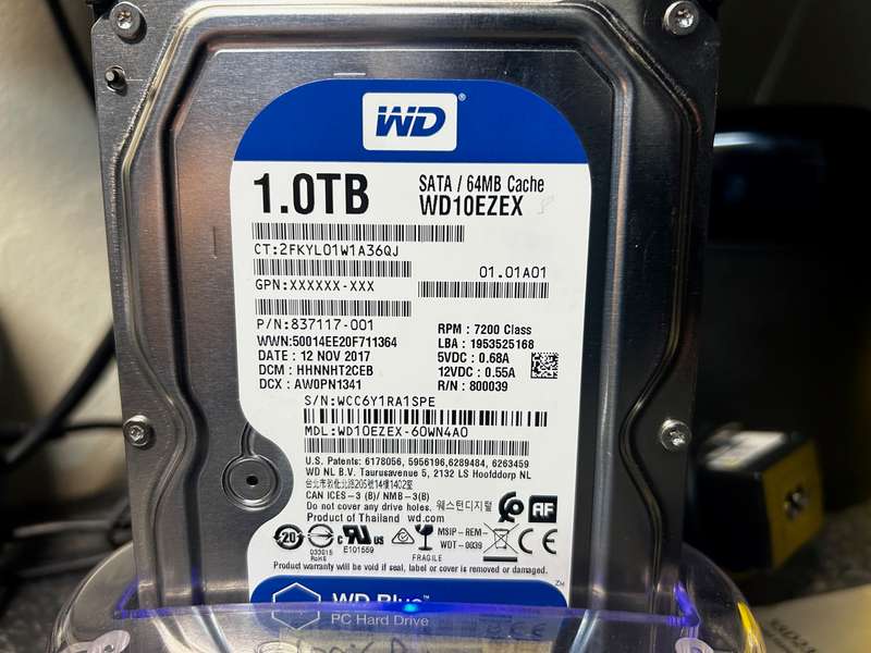 WD Blue 1TB Desktop HDD
