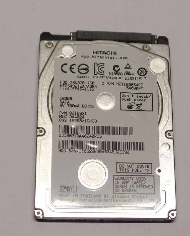 Hitachi 160GB Laptop HDD