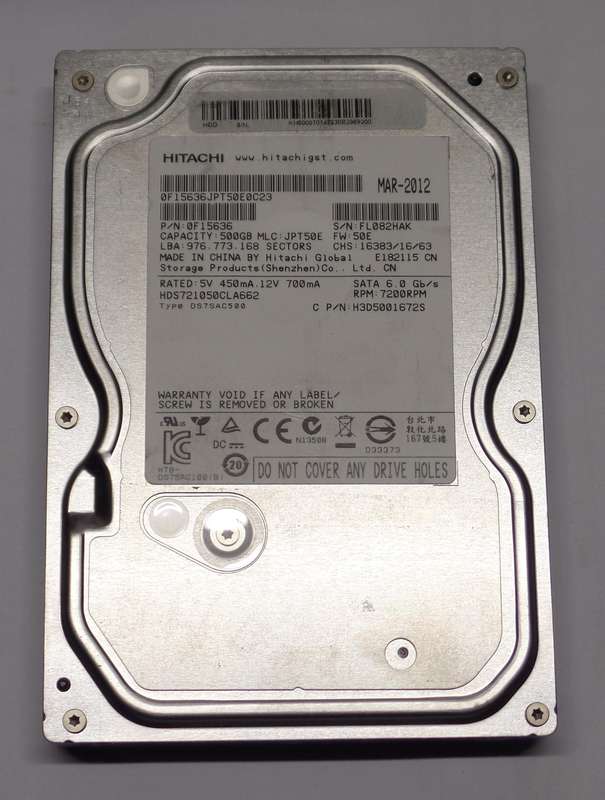 Hitachi 500GB Desktop HDD