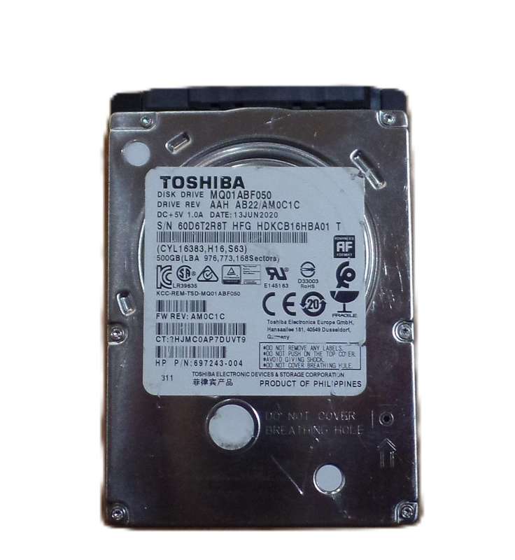 Toshiba 500GB Laptop HDD