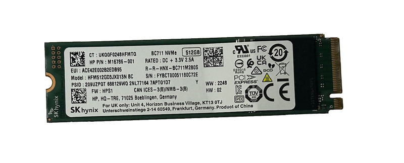 SK Hynix BC711 512GB m.2 2280 NVMe SSD