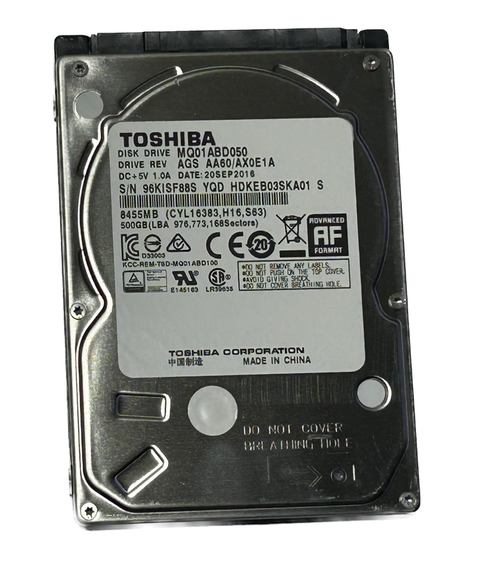 Toshiba 500GB Laptop HDD