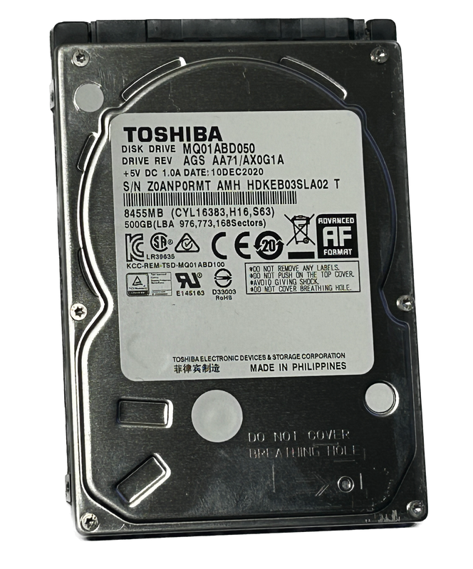 Toshiba 500GB Laptop HDD