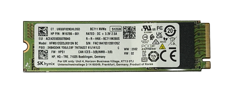 SK Hynix BC711 512GB m.2 2280 NVMe PCIe 3.0 NAND SSD