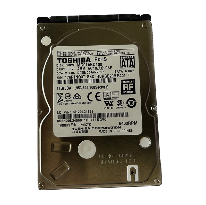 Toshiba 1TB Laptop HDD *POWER ON TIME 116 DAYS*
