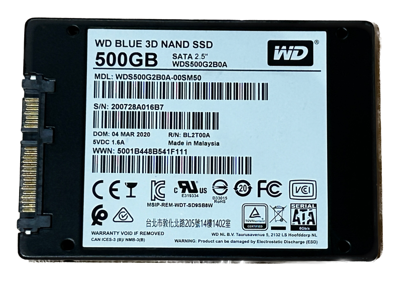 WD Blue 500GB 2.5" SSD